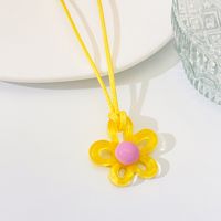 Modern Style Sweet Flower Arylic Wholesale Pendant Necklace sku image 3