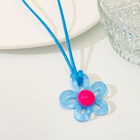 Modern Style Sweet Flower Arylic Wholesale Pendant Necklace sku image 4