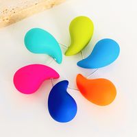 1 Pair Simple Style Commute Water Droplets Plating Alloy Ear Studs main image 5