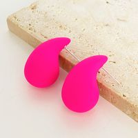 1 Pair Simple Style Commute Water Droplets Plating Alloy Ear Studs sku image 1