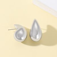 1 Pair Simple Style Commute Water Droplets Plating Alloy Ear Studs sku image 7