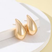 1 Pair Simple Style Commute Water Droplets Plating Alloy Ear Studs sku image 8