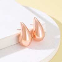 1 Paire Style Simple Commuer Les Gouttelettes D'eau Placage Alliage Boucles D'oreilles sku image 9