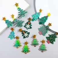 1 Pair Cute Sweet Christmas Tree Arylic Drop Earrings main image 1