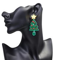 1 Pair Cute Sweet Christmas Tree Arylic Drop Earrings main image 2