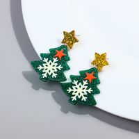 1 Pair Cute Sweet Christmas Tree Arylic Drop Earrings sku image 1