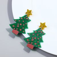 1 Pair Cute Sweet Christmas Tree Arylic Drop Earrings sku image 2