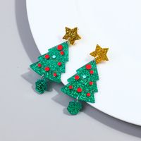 1 Pair Cute Sweet Christmas Tree Arylic Drop Earrings sku image 3
