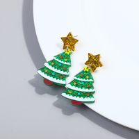 1 Pair Cute Sweet Christmas Tree Arylic Drop Earrings sku image 4