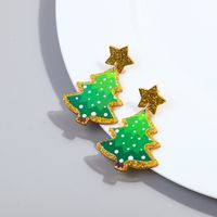 1 Pair Cute Sweet Christmas Tree Arylic Drop Earrings sku image 9
