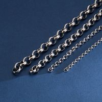 Simple Style Solid Color Titanium Steel Chain 18K Gold Plated Men's Necklace main image 4