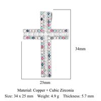 Streetwear Cross Copper Plating Inlay Zircon 18k Gold Plated Charms Jewelry Accessories sku image 23
