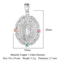 Streetwear Cross Copper Plating Inlay Zircon 18k Gold Plated Charms Jewelry Accessories sku image 5