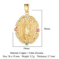Streetwear Cross Copper Plating Inlay Zircon 18k Gold Plated Charms Jewelry Accessories sku image 6