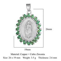 Streetwear Cross Copper Plating Inlay Zircon 18k Gold Plated Charms Jewelry Accessories sku image 21