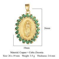 Streetwear Cross Copper Plating Inlay Zircon 18k Gold Plated Charms Jewelry Accessories sku image 22