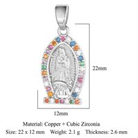 Streetwear Cross Copper Plating Inlay Zircon 18k Gold Plated Charms Jewelry Accessories sku image 1