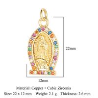 Streetwear Cross Copper Plating Inlay Zircon 18k Gold Plated Charms Jewelry Accessories sku image 2