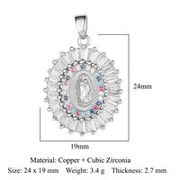 Streetwear Cross Copper Plating Inlay Zircon 18k Gold Plated Charms Jewelry Accessories sku image 19