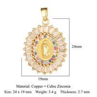 Streetwear Cross Copper Plating Inlay Zircon 18k Gold Plated Charms Jewelry Accessories sku image 20