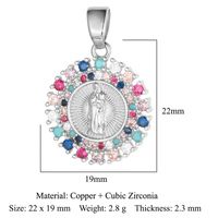 Streetwear Cross Copper Plating Inlay Zircon 18k Gold Plated Charms Jewelry Accessories sku image 15