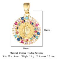 Streetwear Cross Copper Plating Inlay Zircon 18k Gold Plated Charms Jewelry Accessories sku image 16