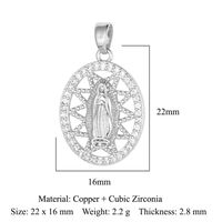 Streetwear Cross Copper Plating Inlay Zircon 18k Gold Plated Charms Jewelry Accessories sku image 7