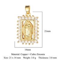 Streetwear Cross Copper Plating Inlay Zircon 18k Gold Plated Charms Jewelry Accessories sku image 9