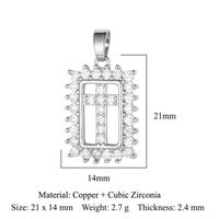 Streetwear Cross Copper Plating Inlay Zircon 18k Gold Plated Charms Jewelry Accessories sku image 10