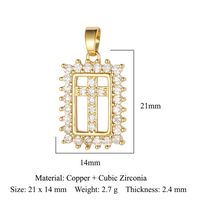 Streetwear Cross Copper Plating Inlay Zircon 18k Gold Plated Charms Jewelry Accessories sku image 11