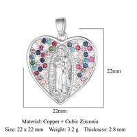 Streetwear Cross Copper Plating Inlay Zircon 18k Gold Plated Charms Jewelry Accessories sku image 17