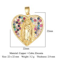 Streetwear Cross Copper Plating Inlay Zircon 18k Gold Plated Charms Jewelry Accessories sku image 18