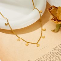 Titan Stahl 18 Karat Vergoldet Vintage-Stil Überzug Schmetterling Halskette sku image 1