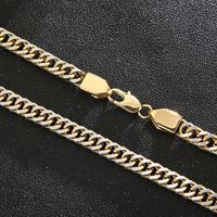 Hip-Hop Simple Style Geometric Solid Color Titanium Steel Plating Chain 18K Gold Plated Men's Jewelry Set main image 5