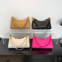Women's All Seasons Pu Leather Solid Color Streetwear Square Zipper Shoulder Bag Underarm Bag main image 1
