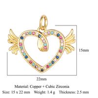 Vêtement De Rue Forme De Cœur Serpent Papillon Le Cuivre Placage Incruster Zircon Plaqué Or 18k Charmes Bijoux Accessoires sku image 6