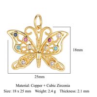 Vêtement De Rue Forme De Cœur Serpent Papillon Le Cuivre Placage Incruster Zircon Plaqué Or 18k Charmes Bijoux Accessoires sku image 4