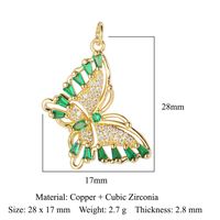 Ropa De Calle Forma De Corazón Serpiente Mariposa Cobre Enchapado Embutido Circón Chapado En Oro De 18 Quilates. Dijes Accesorios De Joyería sku image 20