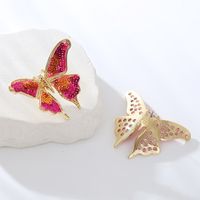 1 Pair Elegant Luxurious Butterfly Plating Alloy Gold Plated Ear Studs main image 3