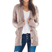 Women's Cardigan Long Sleeve Sweaters & Cardigans Casual Simple Style Solid Color main image 5