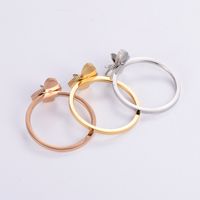 Elegant Funny Butterfly Stainless Steel Plating 18k Gold Plated Rose Gold Plated Rings main image 6