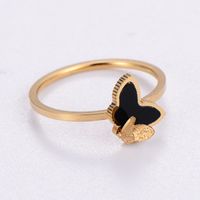 Elegant Funny Butterfly Stainless Steel Plating 18k Gold Plated Rose Gold Plated Rings main image 2