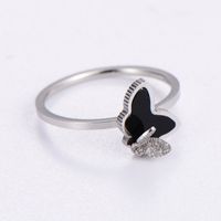 Elegant Funny Butterfly Stainless Steel Plating 18k Gold Plated Rose Gold Plated Rings main image 4