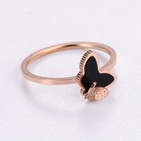 Elegant Funny Butterfly Stainless Steel Plating 18k Gold Plated Rose Gold Plated Rings main image 3