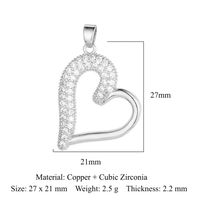 Streetwear Heart Shape Lock Copper Plating Inlay Zircon 18k Gold Plated Charms Jewelry Accessories sku image 13