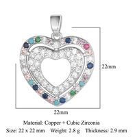 Streetwear Heart Shape Lock Copper Plating Inlay Zircon 18k Gold Plated Charms Jewelry Accessories sku image 23
