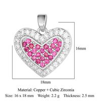 Streetwear Heart Shape Lock Copper Plating Inlay Zircon 18k Gold Plated Charms Jewelry Accessories sku image 21