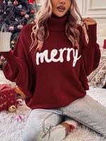 Women's Sweater Long Sleeve Sweaters & Cardigans Simple Style Letter sku image 13