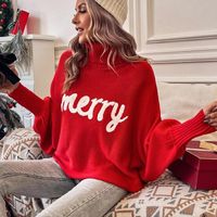 Women's Sweater Long Sleeve Sweaters & Cardigans Simple Style Letter main image 4