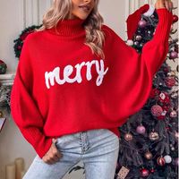 Women's Sweater Long Sleeve Sweaters & Cardigans Simple Style Letter main image 2
